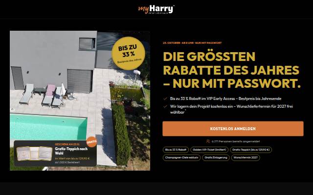 Startseite von myHarry