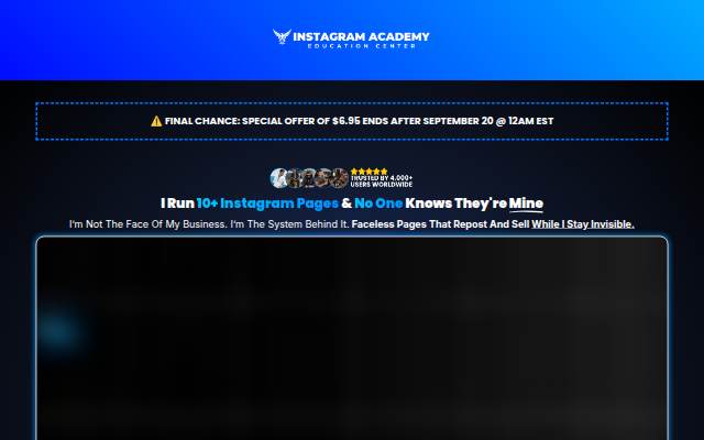Instagram Academy storefront