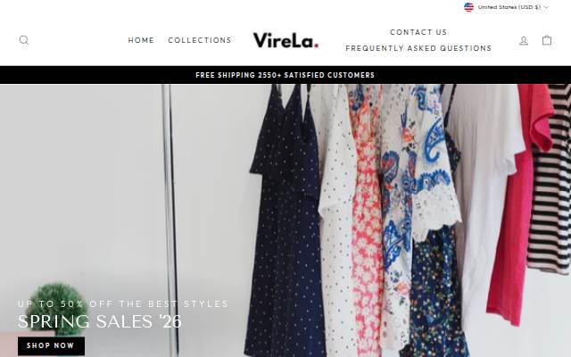 Startseite von Virela Wear