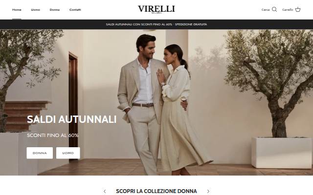 Virelli Milano storefront