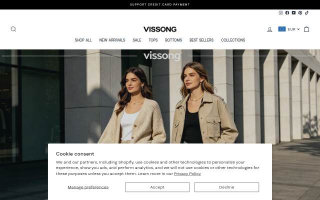 Vissong storefront