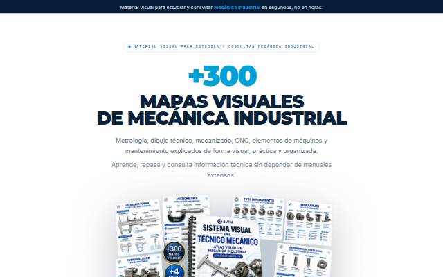 Montra da +300 Mapas Visuales de Mecánica Industrial