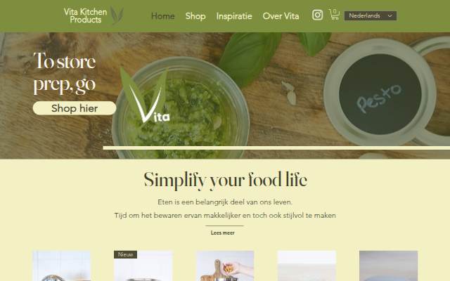 Vita Kitchen Product storefront