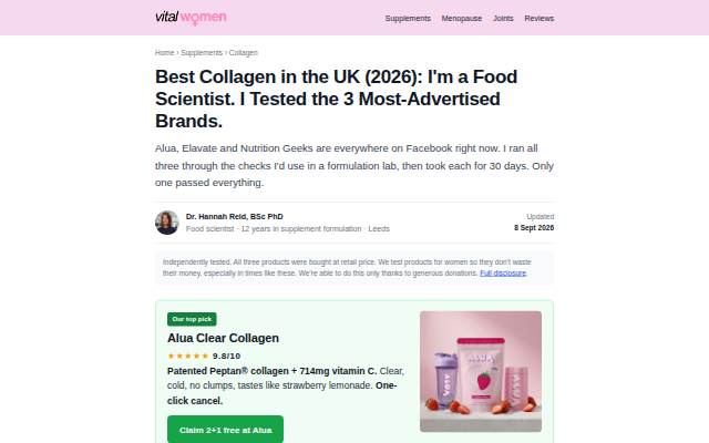 Montra da Best Collagen UK 2026: I'm a Food Scientist — I Tested the 3 Most