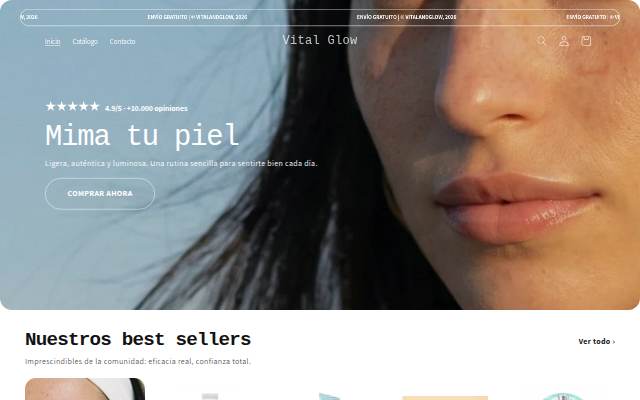 Startseite von Vital Glow