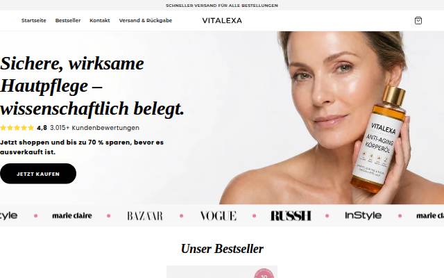 Vitalexa Health storefront