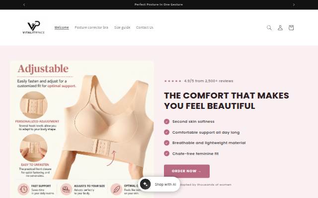 Vitality Pace storefront