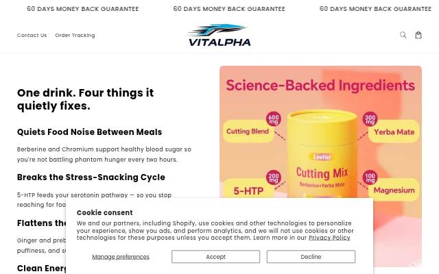 Startseite von Vitalpha