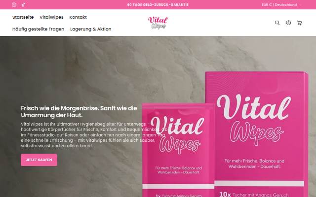 VitalWipes storefront