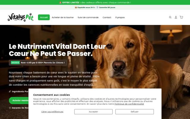 Vitalys Pet storefront