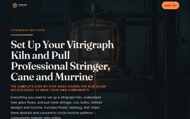 Vitrigraph Basics: Pull Your Own Glass Cane &amp; Murrine storefront