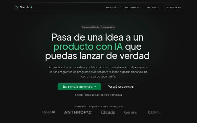 Vivir de IA storefront