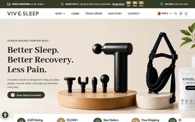 VivoSleep storefront