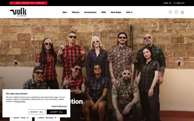 Startseite von VOLK Flannel