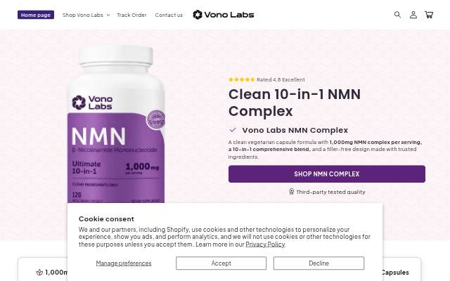 Vono Labs storefront