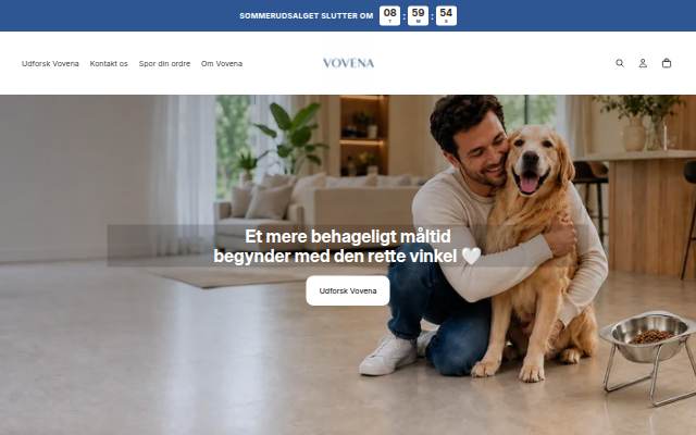 Vovena.dk storefront