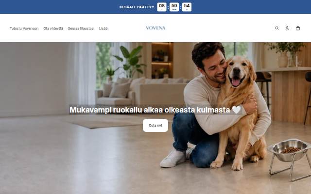 Vovena.fi storefront