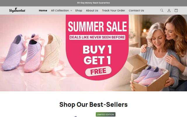 voyabarefoot.com storefront