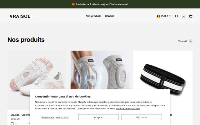 Vraisol storefront