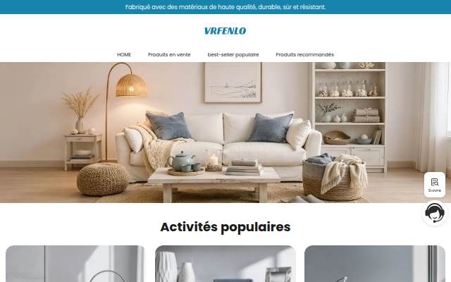 Centre commercial en ligne storefront
