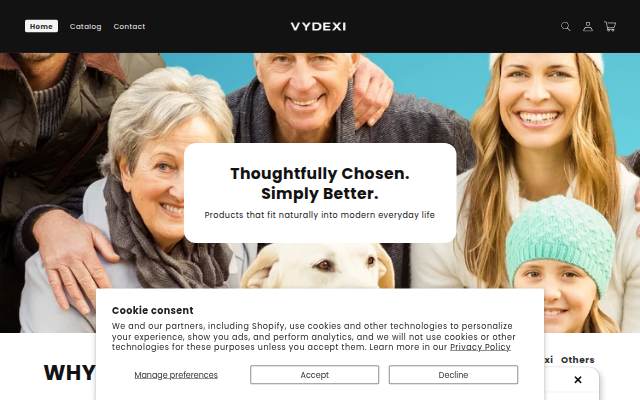 Vydexi storefront