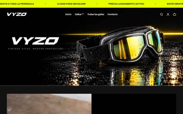 Startseite von VYZO