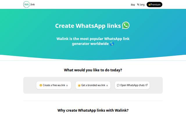 Create WhatsApp links storefront