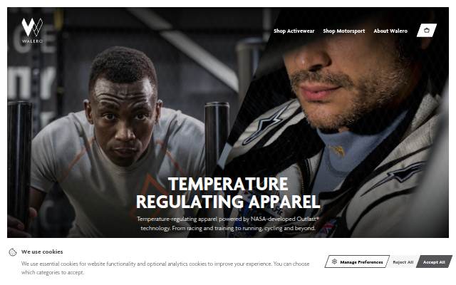 Motorsport Baselayers and Activewear storefront