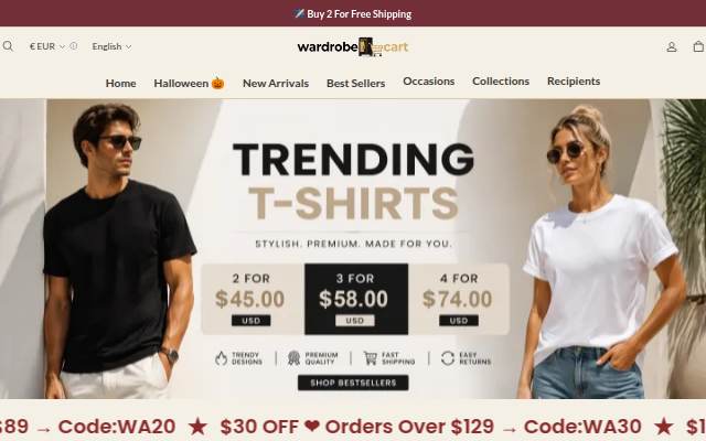 Wardrobecart storefront