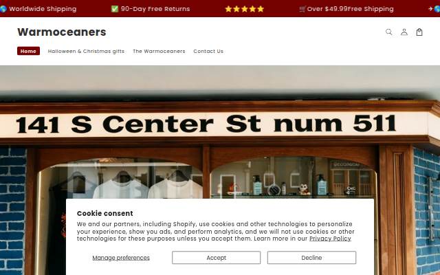 Warmoceaners storefront