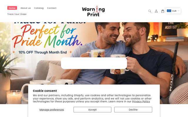 WarningPrint storefront