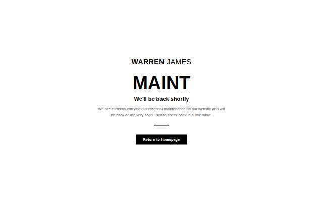 Warren James Jewellers Website storefront