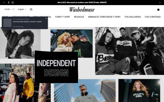 WashedMuse storefront