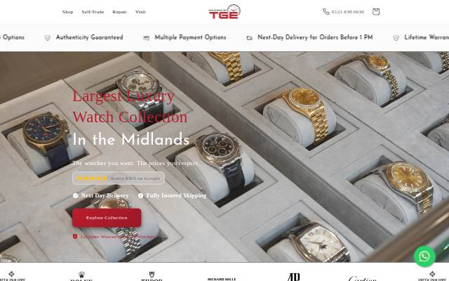 Watches by TGE storefront
