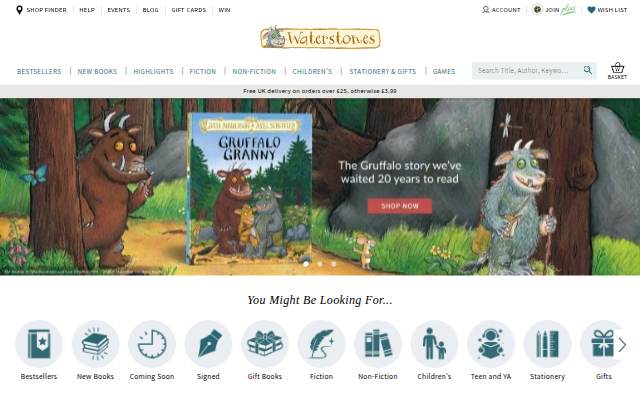 Buy books, stationery and gifts, online and in store storefront