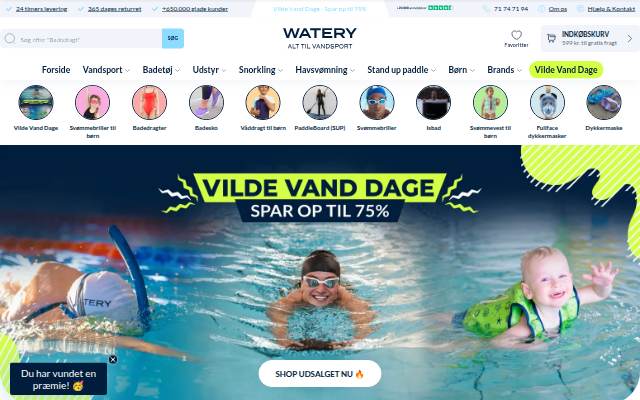 Watery.dk storefront