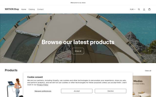 WATSON Shop storefront
