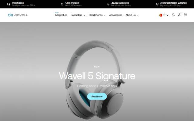 Wavell.dk storefront