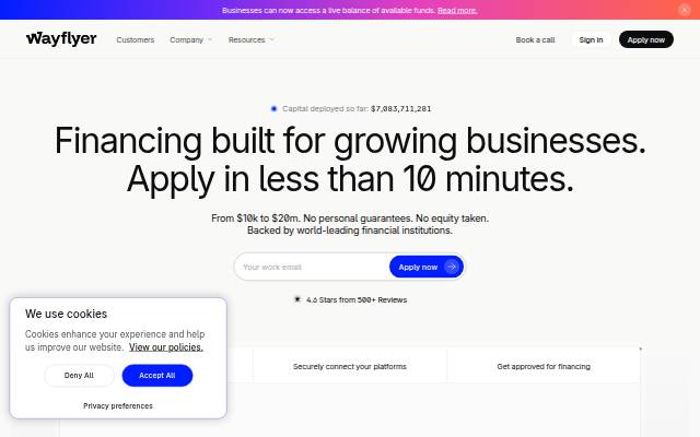 Wayflyer: Business Financing, Built for Growth storefront