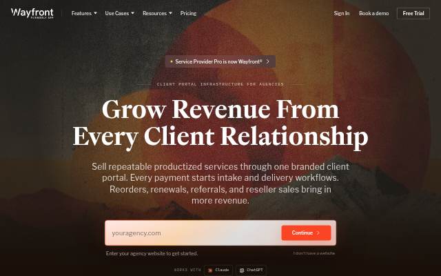 Montra da Wayfront – Agency Client Portal Software
