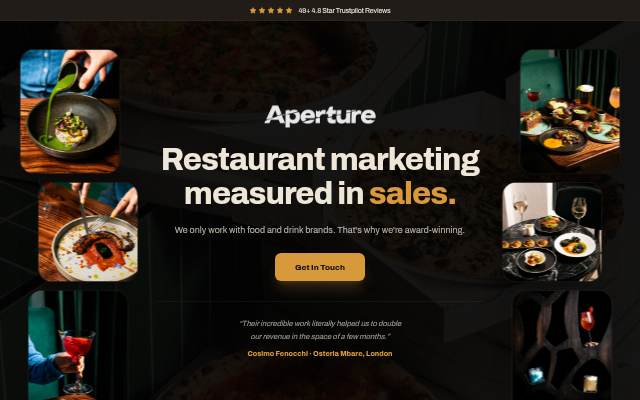 Startseite von Marketing for London Restaurants