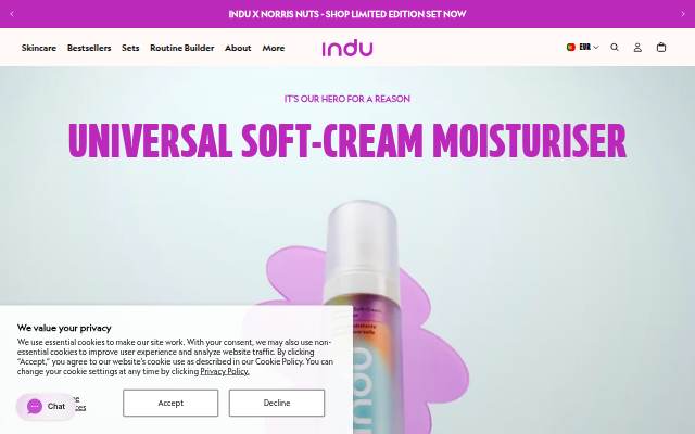 indu Beauty storefront