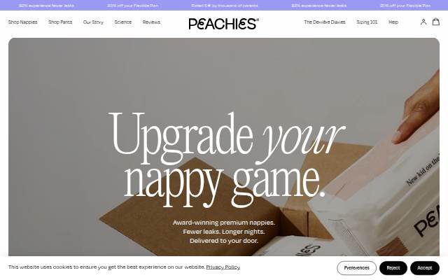 Startseite von Peachies