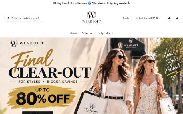 Escaparate de wearloftstore