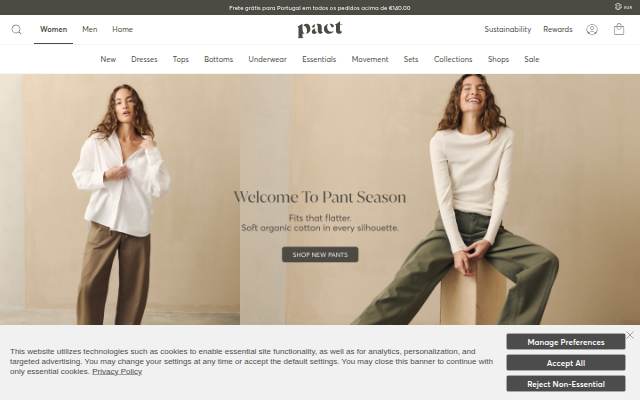 Wear PACT storefront