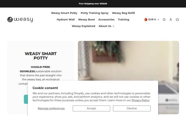 Weasy EU storefront