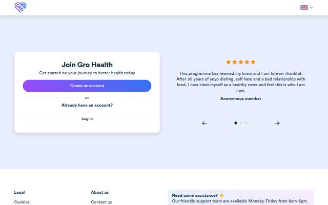 Escaparate de Gro Health