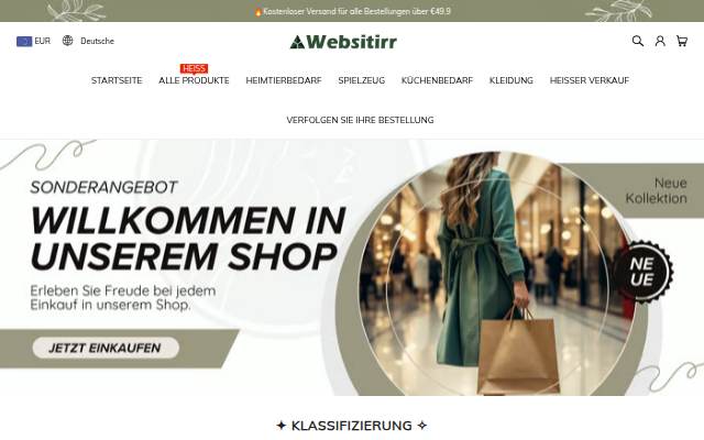 Websitirr storefront
