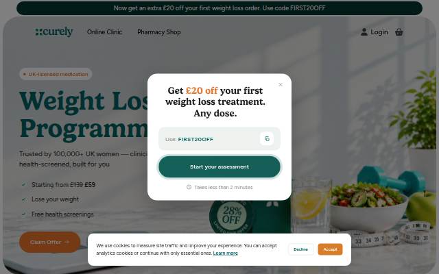 Weight Loss Programme — Curely storefront