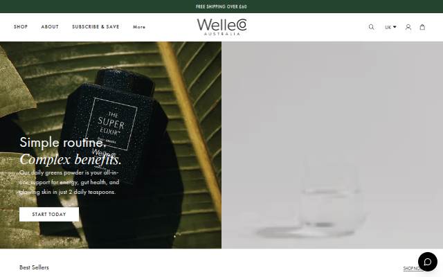 WelleCo UK storefront